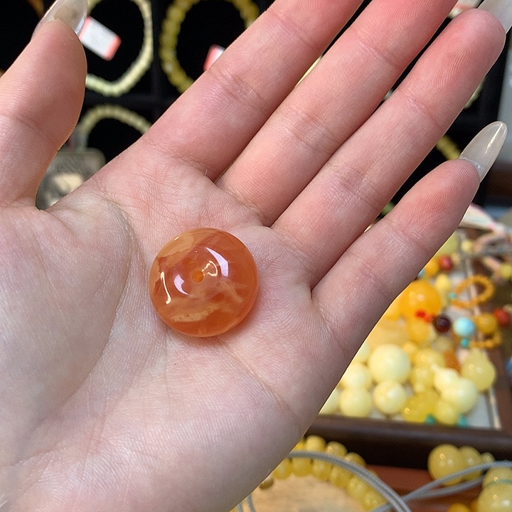 琥珀手链未镶嵌蜜蜡吊坠项链