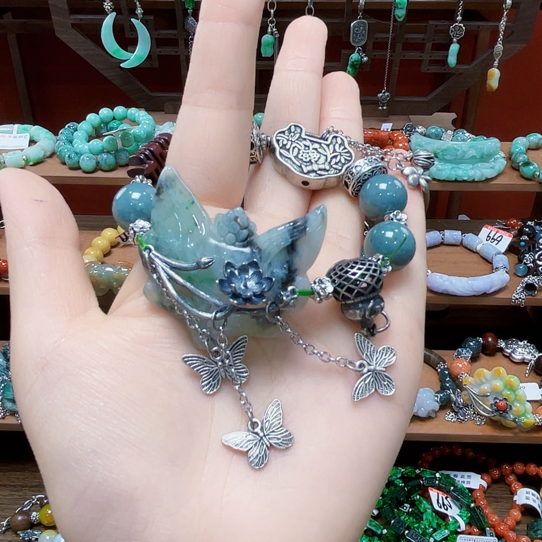 美***丽未镶嵌手链翡翠饰品