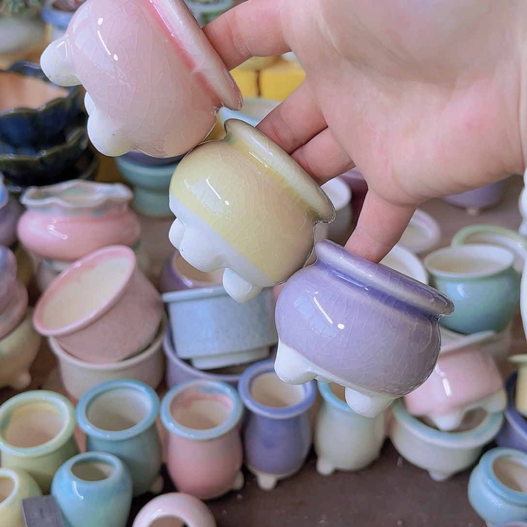 红陶陶瓷花盆满12包邮