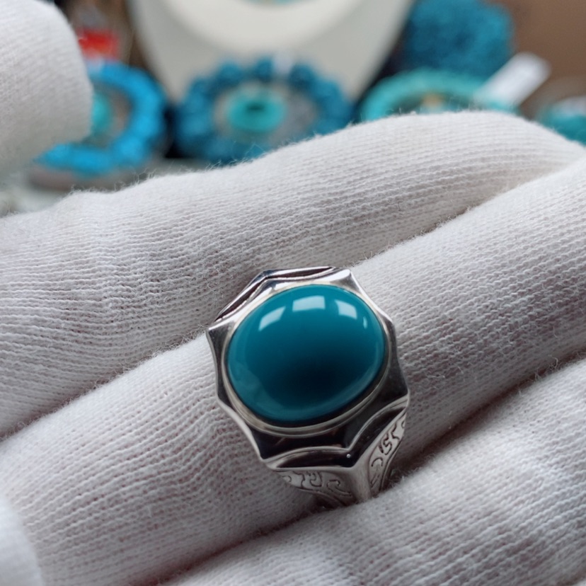 【闪购商品】绿松石绿松石银S925镶嵌念*念