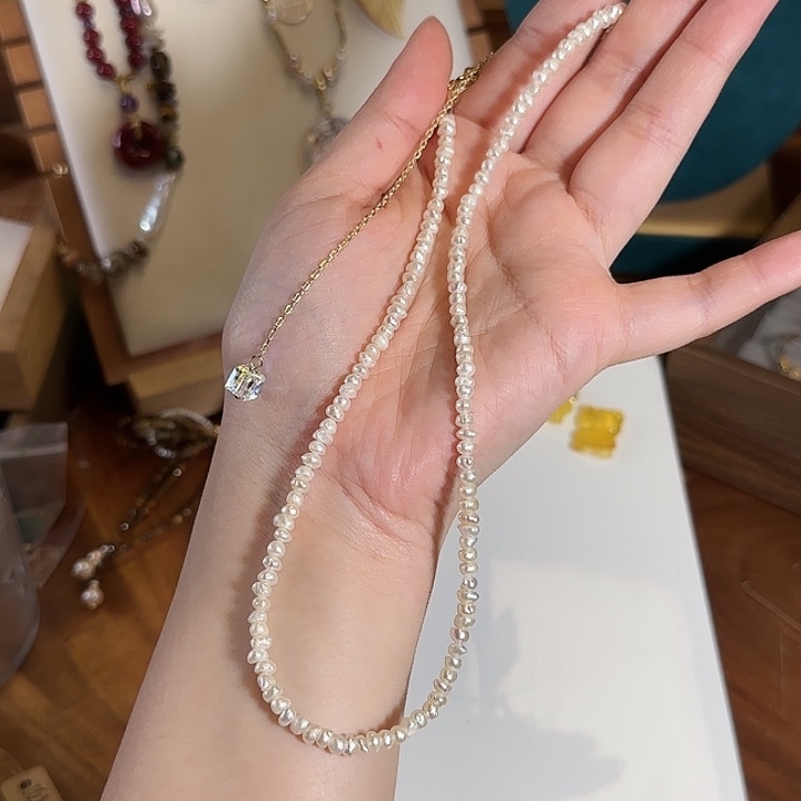 合金颈饰水晶小众设计款