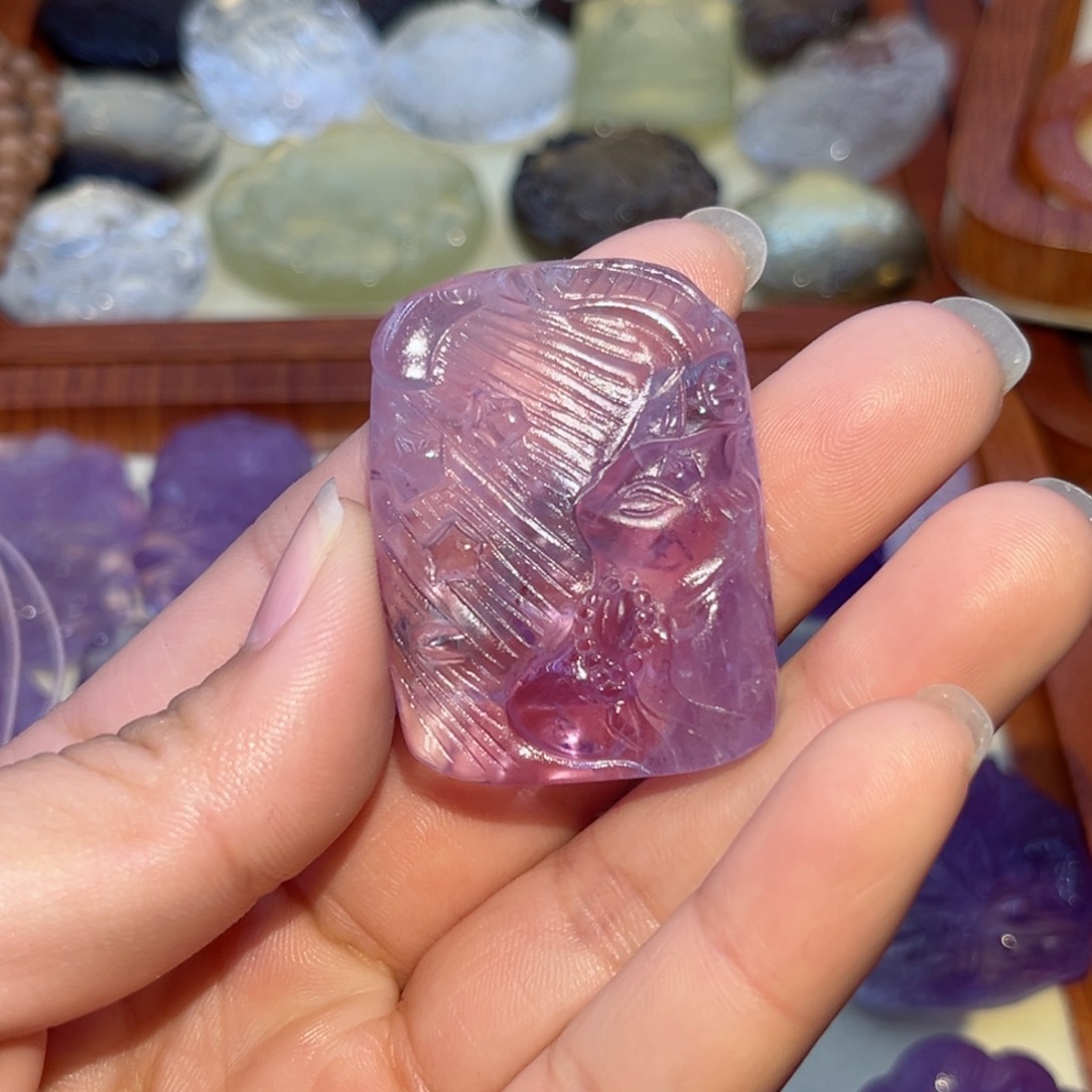 水晶颈饰未镶嵌豆*紫水流星雨42