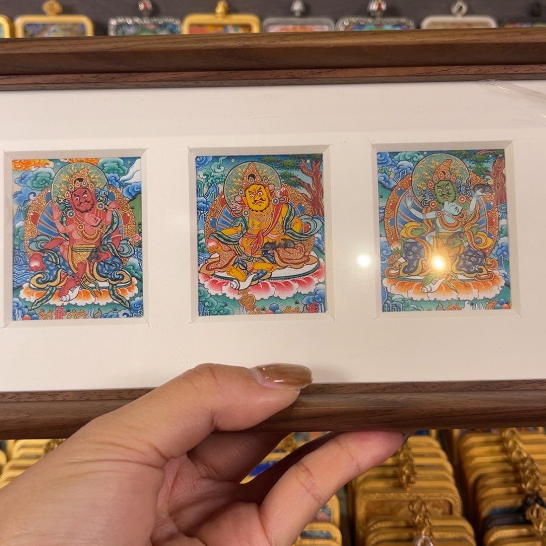 吊坠五路青海热贡唐卡