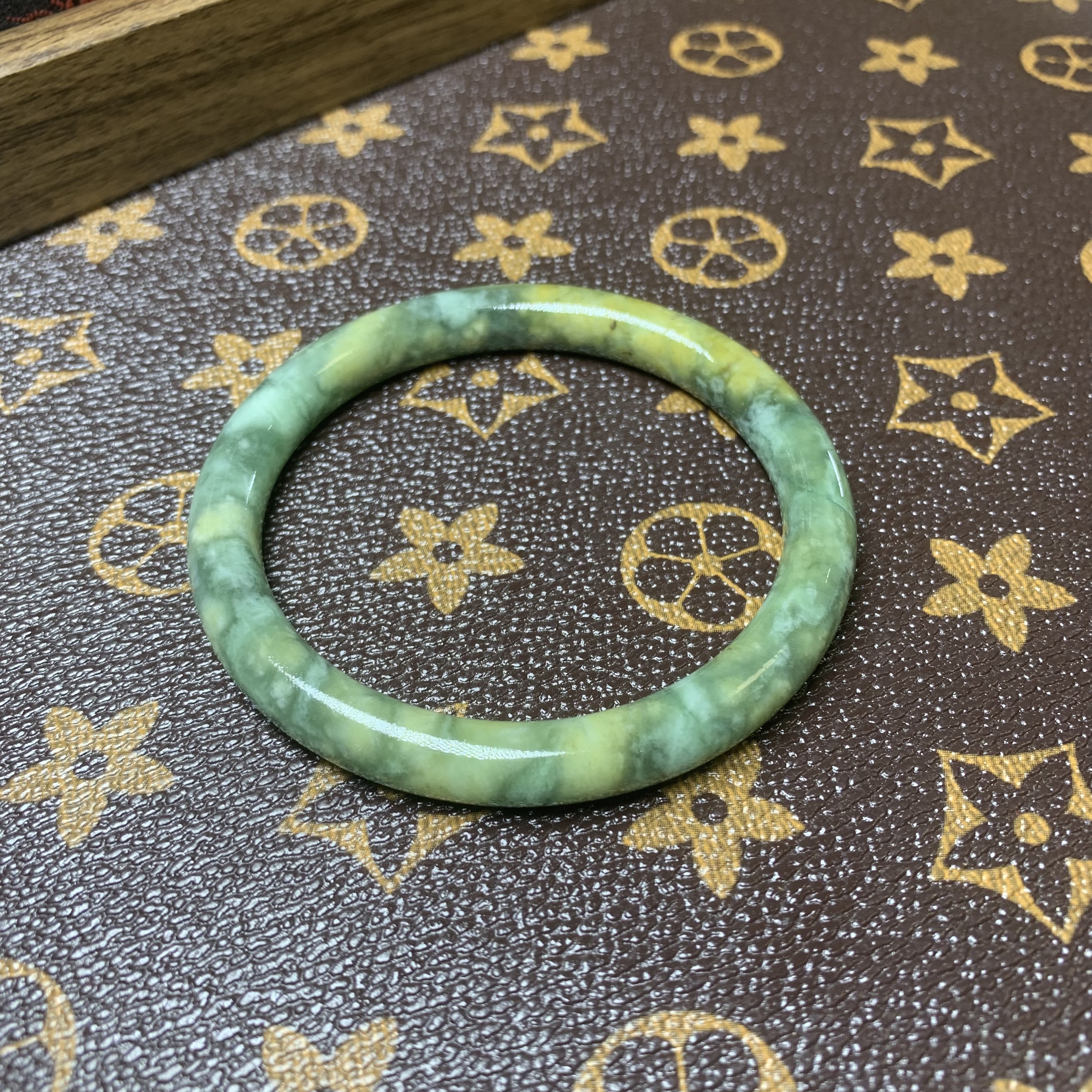 【精品岫玉】59+虎皮兰  特色花玉 24（默认微瑕）