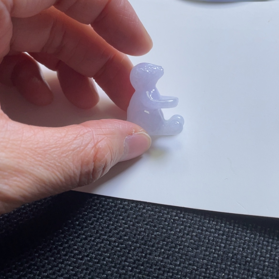 【闪购商品】定制翡翠未镶嵌冰紫老鼠香插 摆件 茶宠