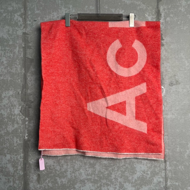 未使用 WE11 DONE Acne Studios/拼色字母提花双面围巾/18548/JP