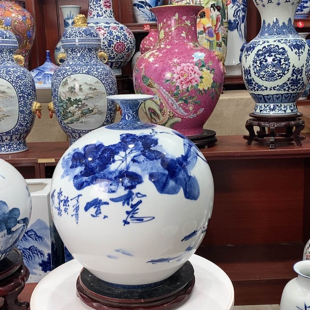 摆件格*景德镇陶瓷花平