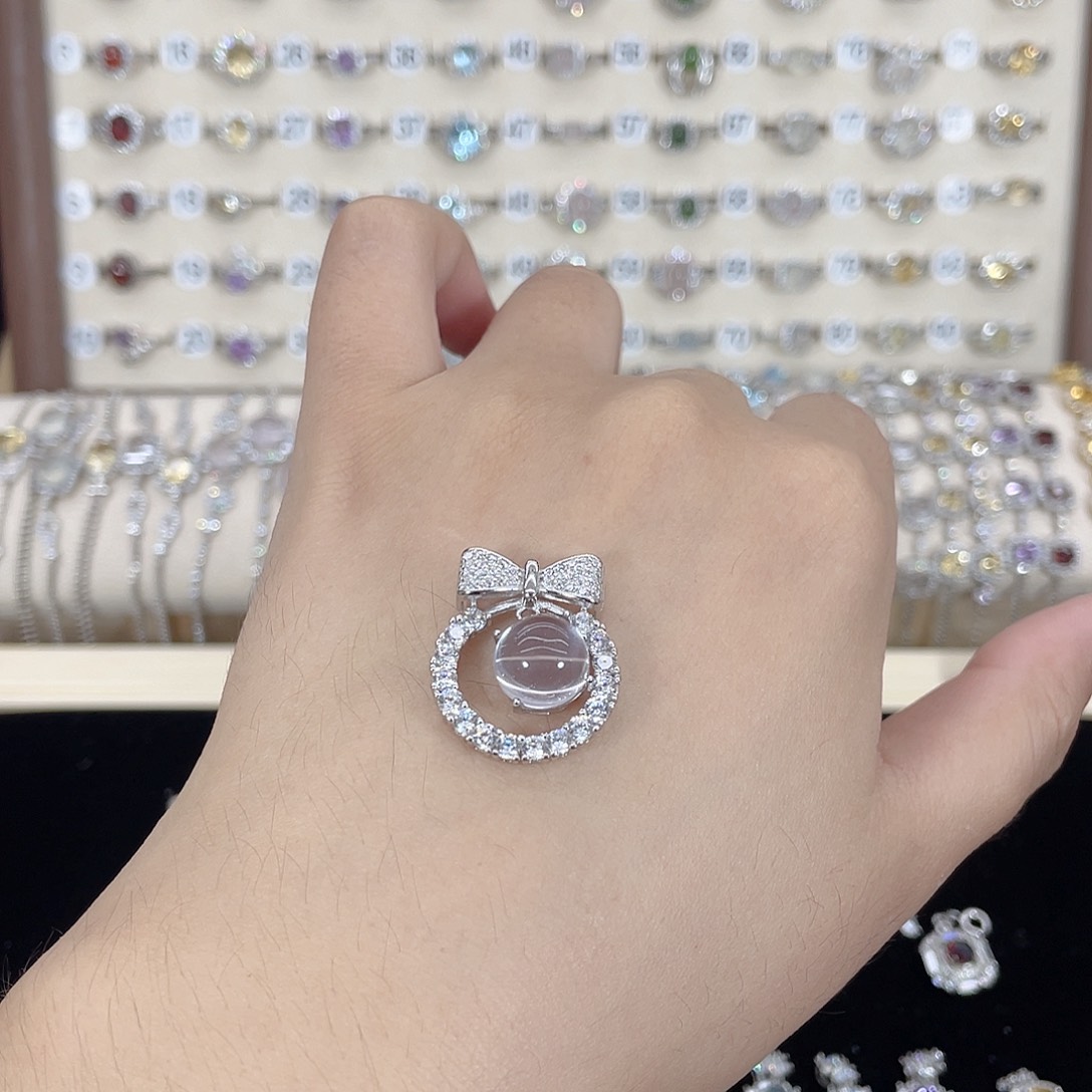 不***姜颈饰银S925镶嵌水晶