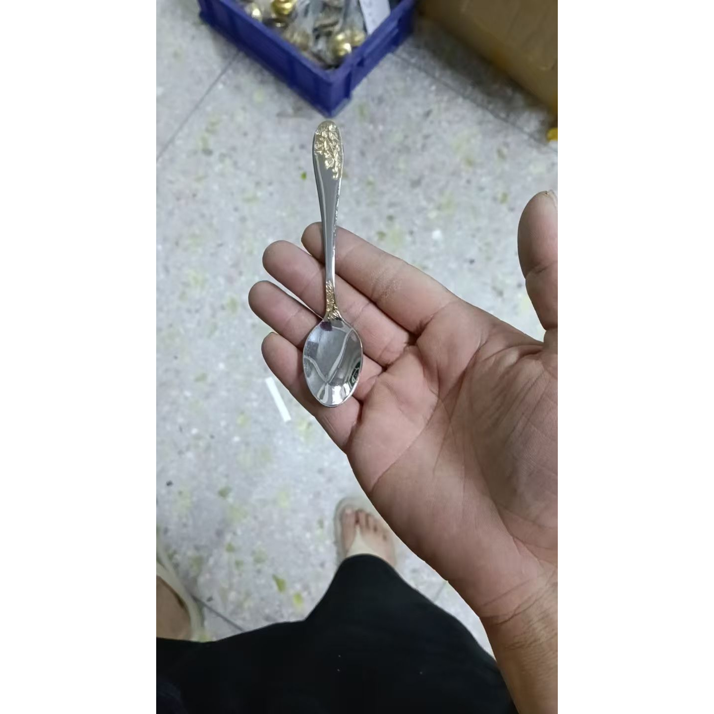 鎏金梅花调料勺4只【汤姆餐具福利专场】