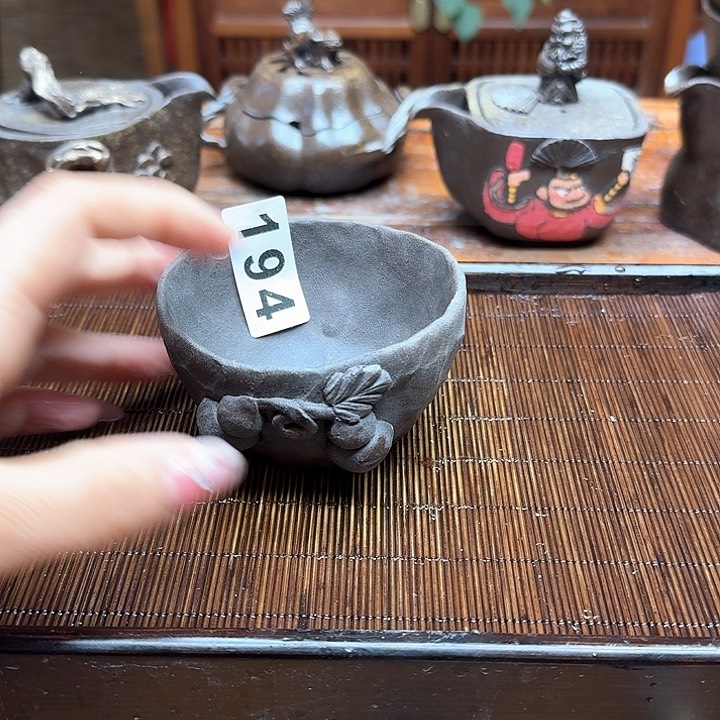 纯手工制作粗陶茶具
