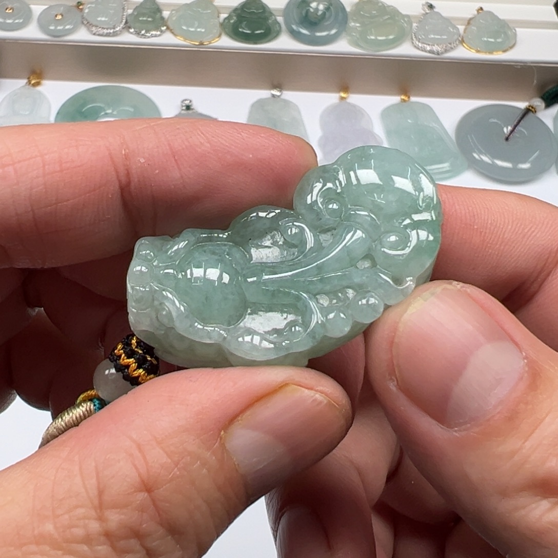 翡翠18K金镶嵌手链珠宝