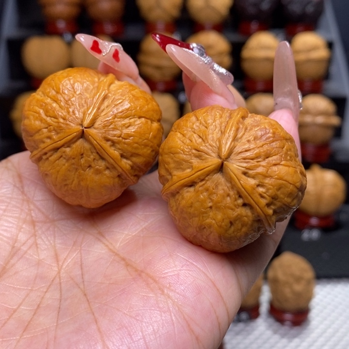 文玩核桃把件小八一三棱33号