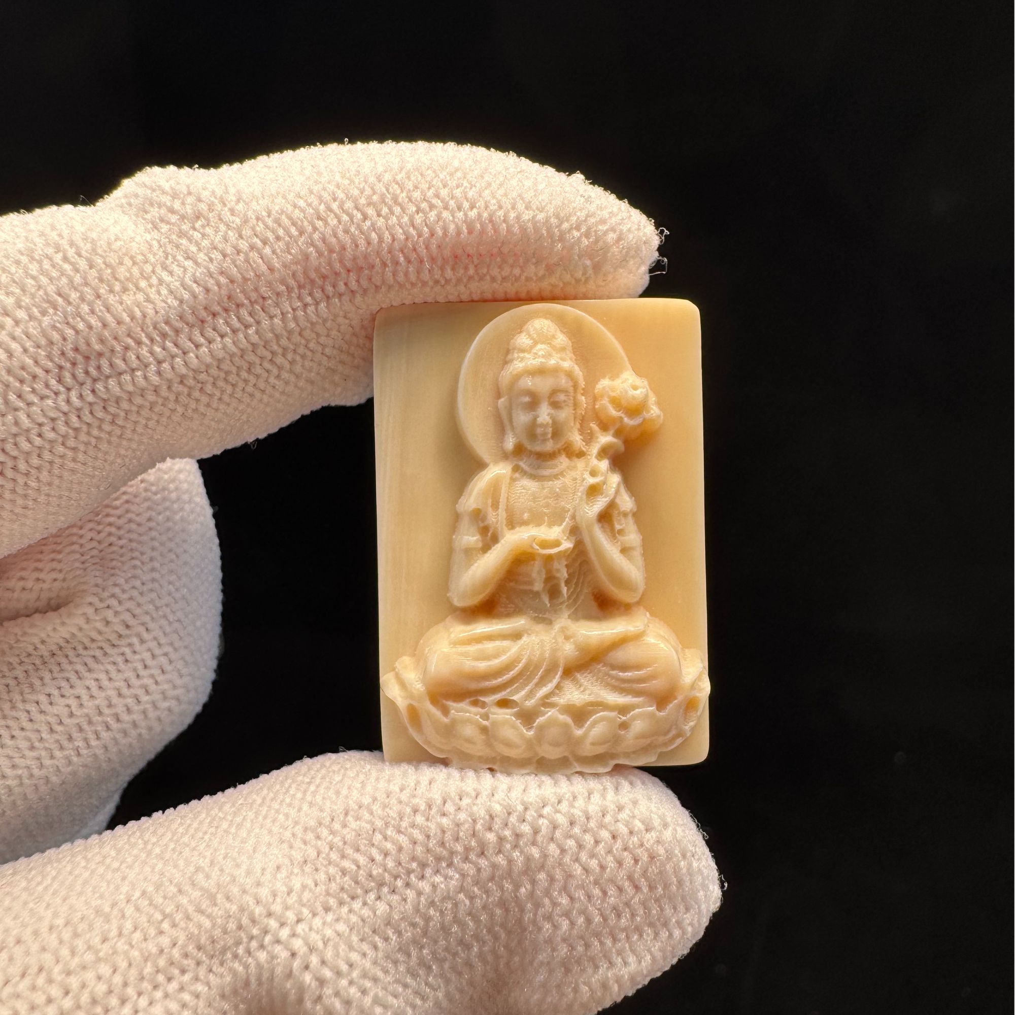 DK716天然猛犸牙雕刻牌30.8*21.6*11.1支持鉴定假一罚四