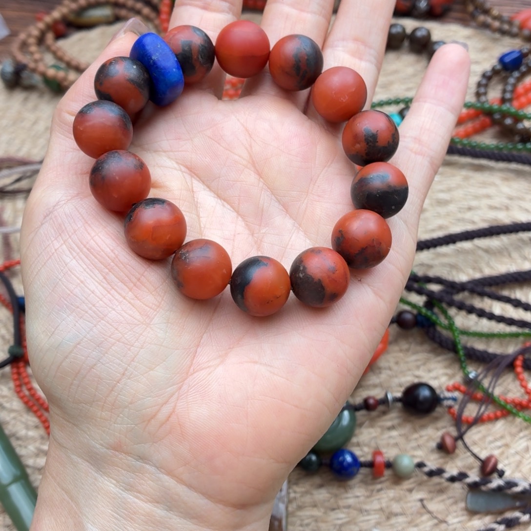 往***零南红玛瑙未镶嵌手链