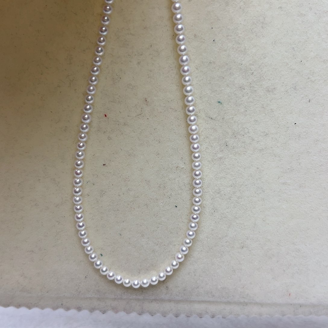 淡水珍珠颈饰18K金镶嵌初*@