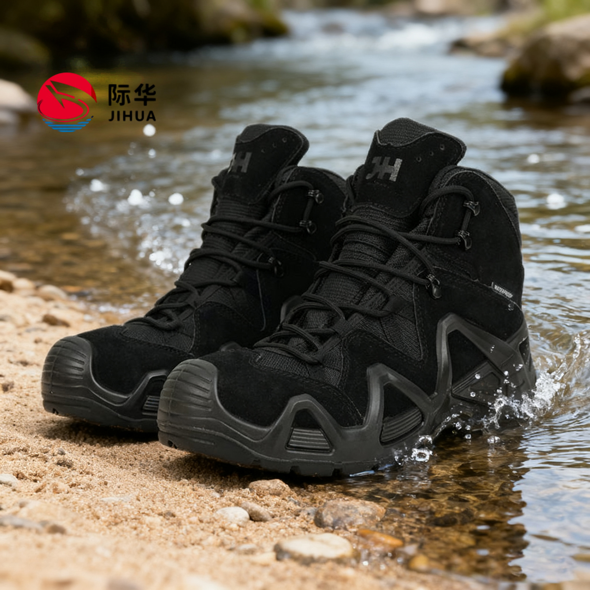 际华户外耐磨防水徒步登山鞋防滑防穿刺作战靴（运动鞋小一码拍）黑