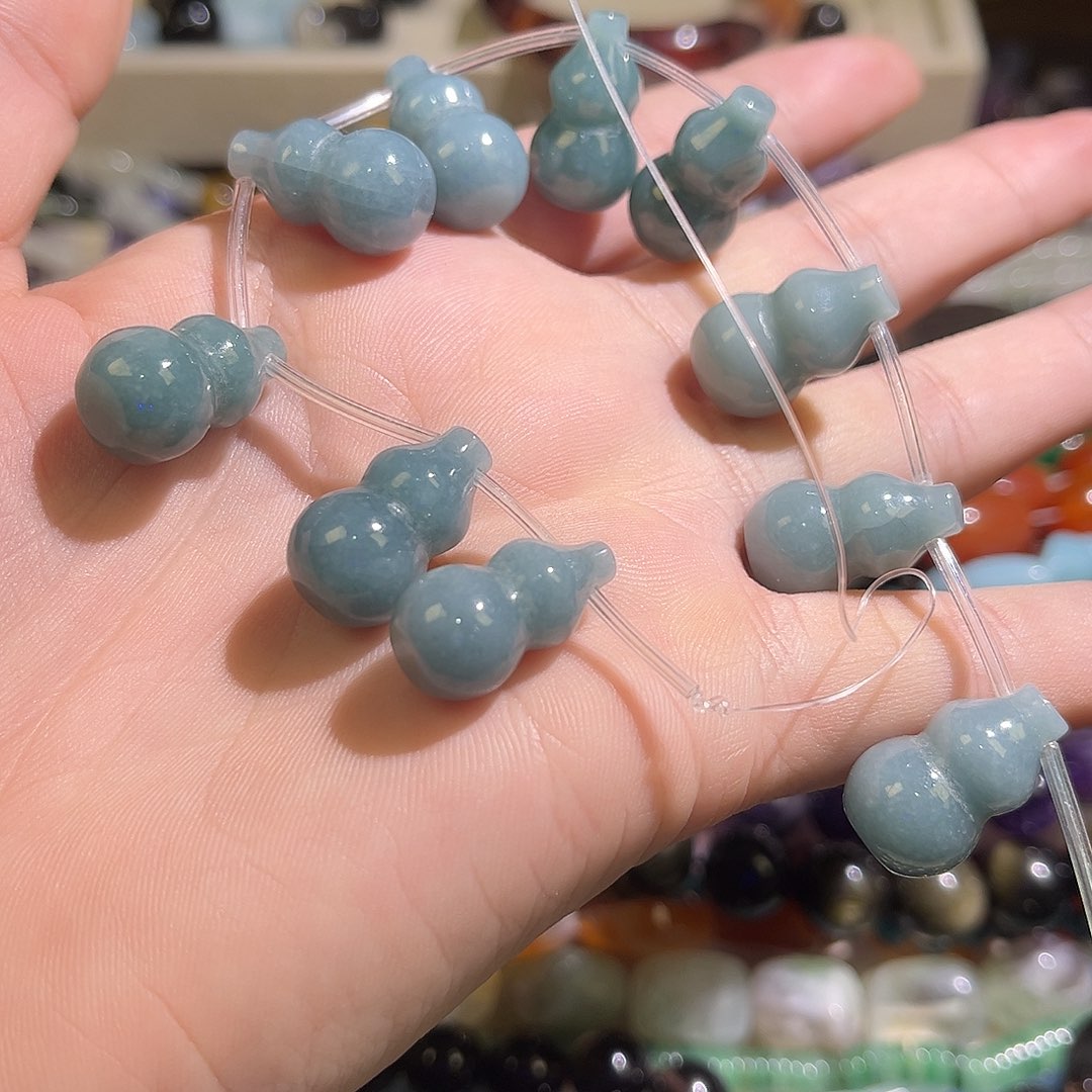 未镶嵌珠宝半成品紫晶蓝水葫芦