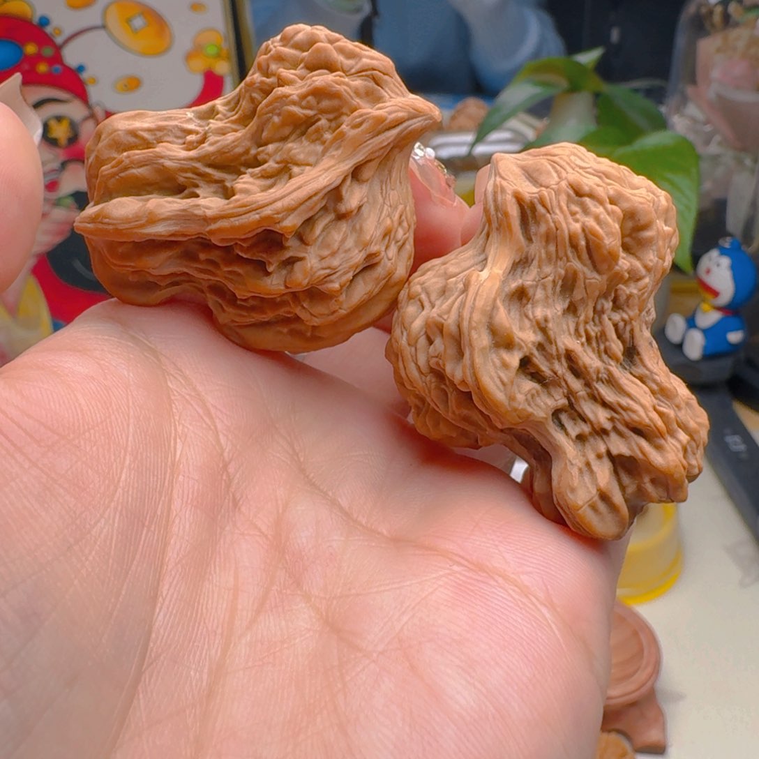 核桃把件比翼双飞鸟