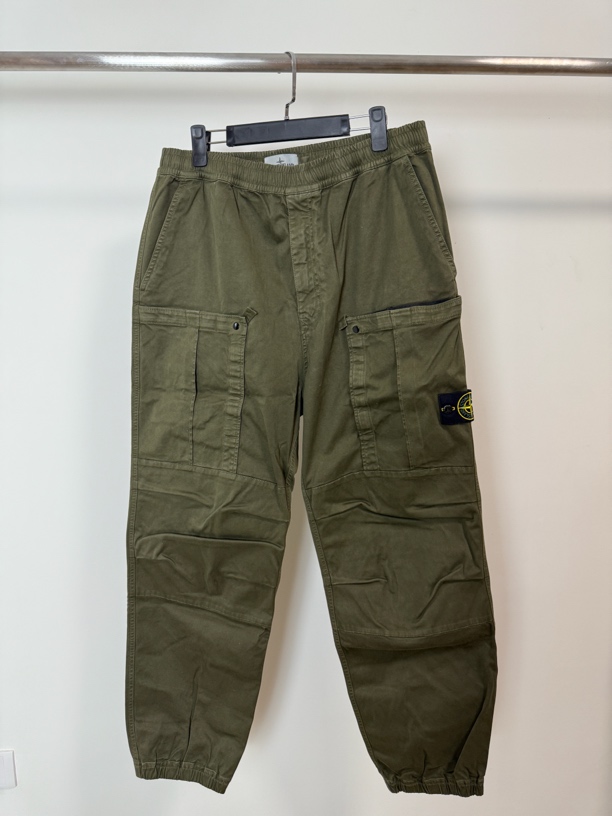 全新Stone island石头岛 23FW 松紧腰束脚工装裤 33码