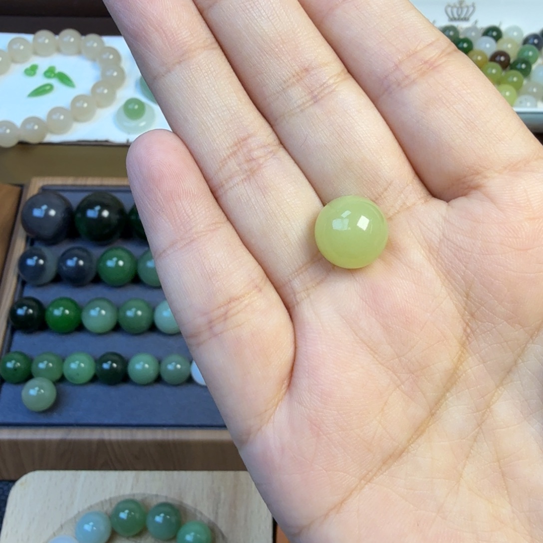 ꔛ***ɞ和田玉未镶嵌珠宝半成品卡12黄口