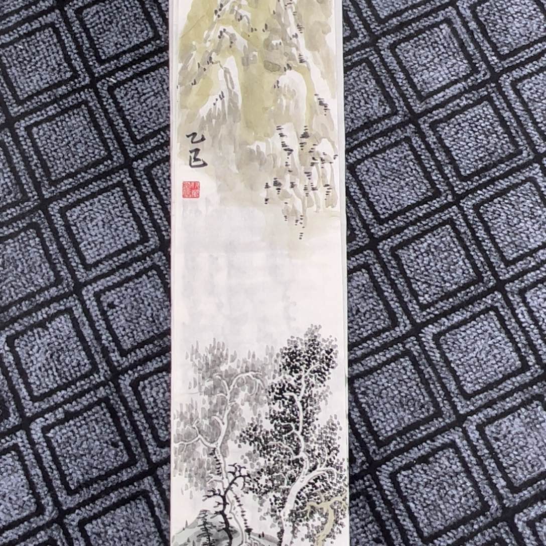国画小条山水作品m