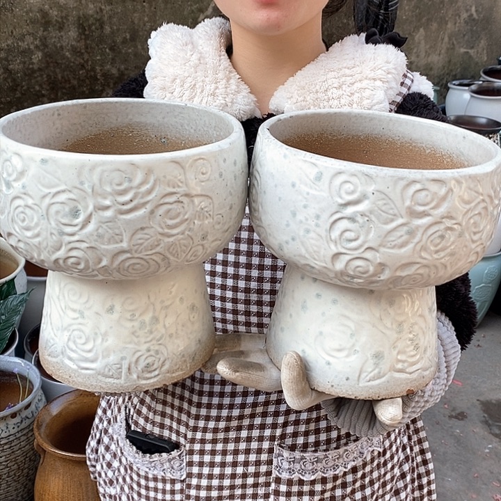 紫砂花盆正品口18高22