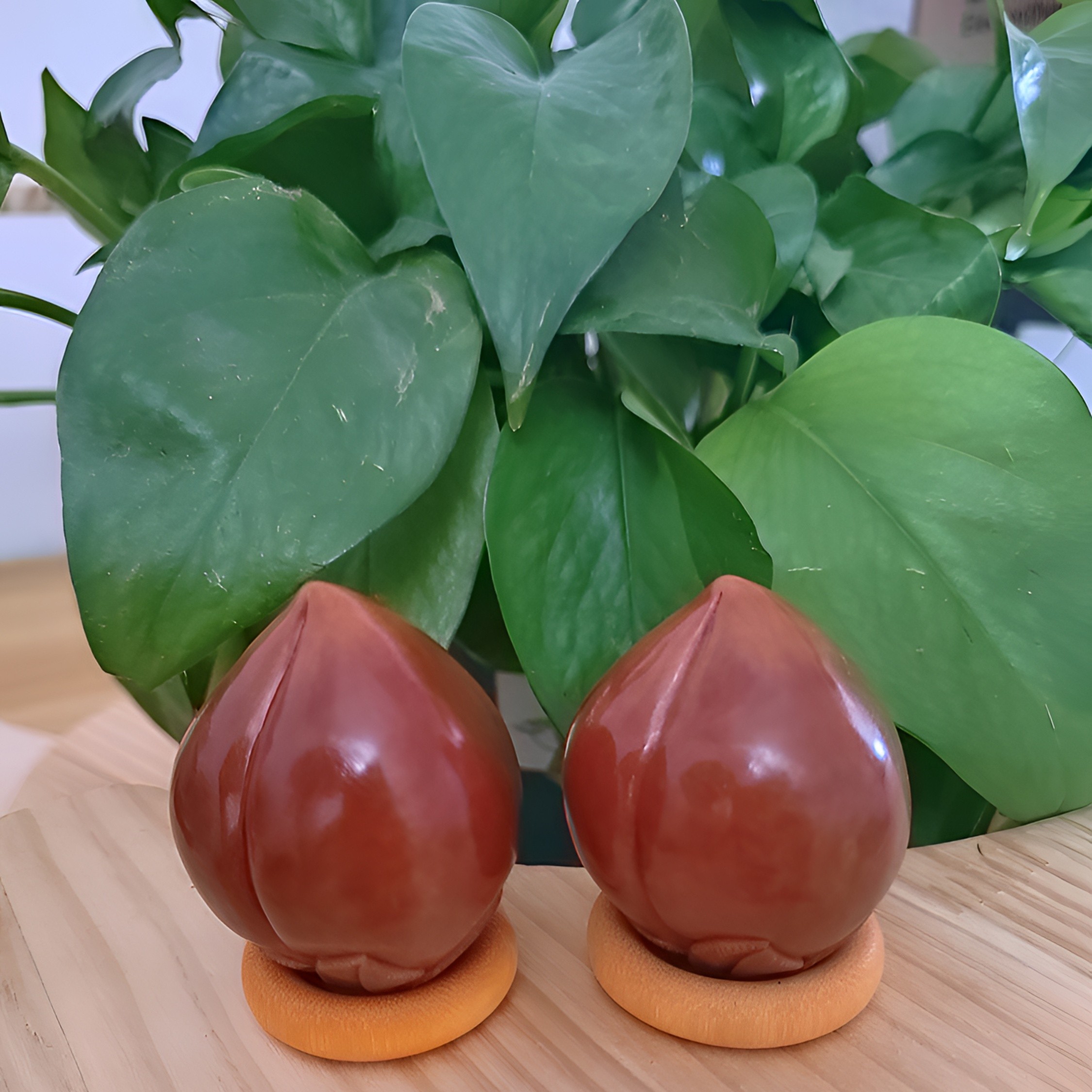 大橄榄核雕刻寿桃手把件文玩精品