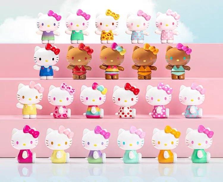 【代拆】手机链HelloKitty夏日彩虹糖盲袋凯蒂猫萌粒盲盒潮玩萌粒