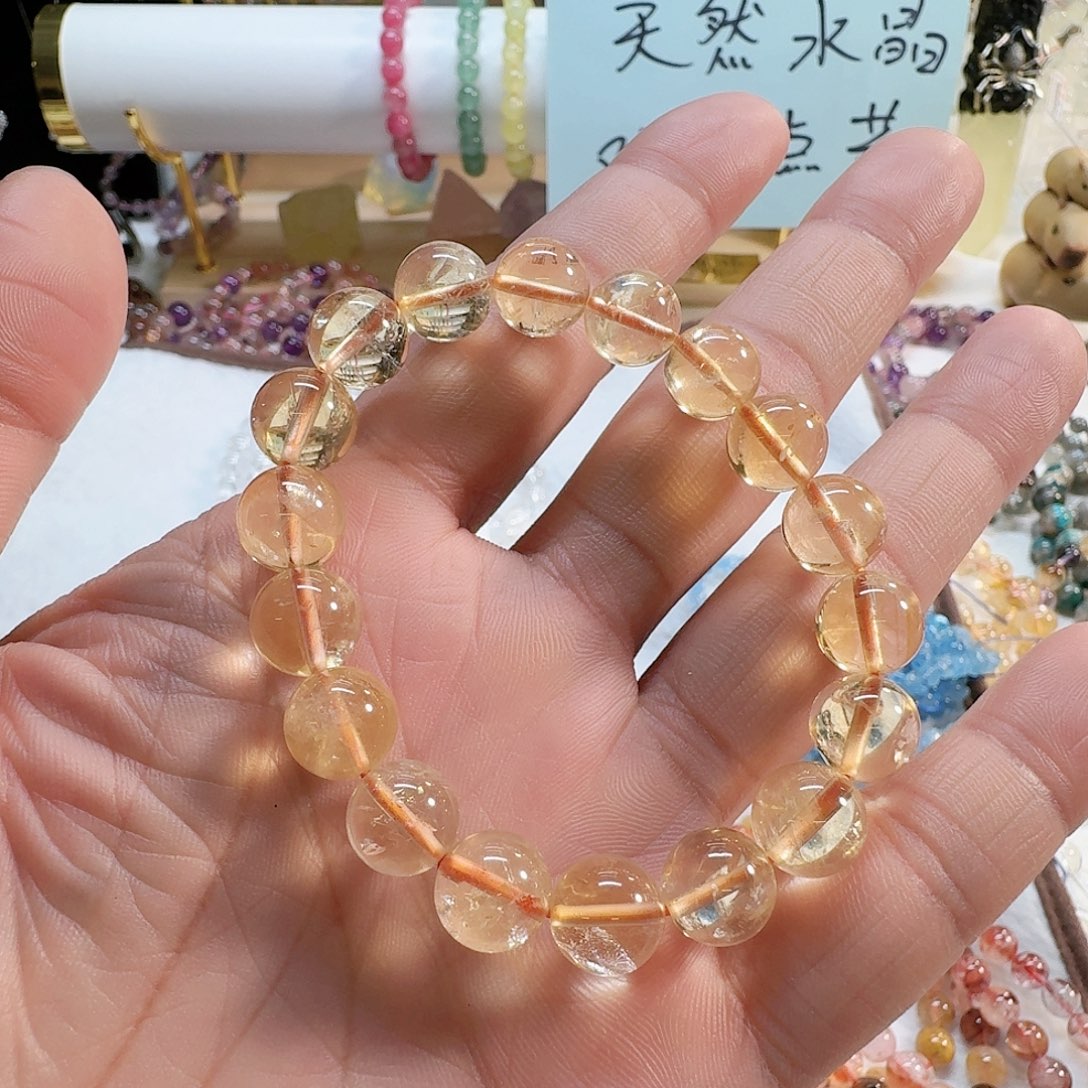 水晶手链未镶嵌黄水晶