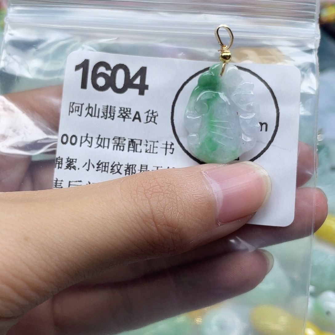 翡翠未镶嵌吊坠(赠链)