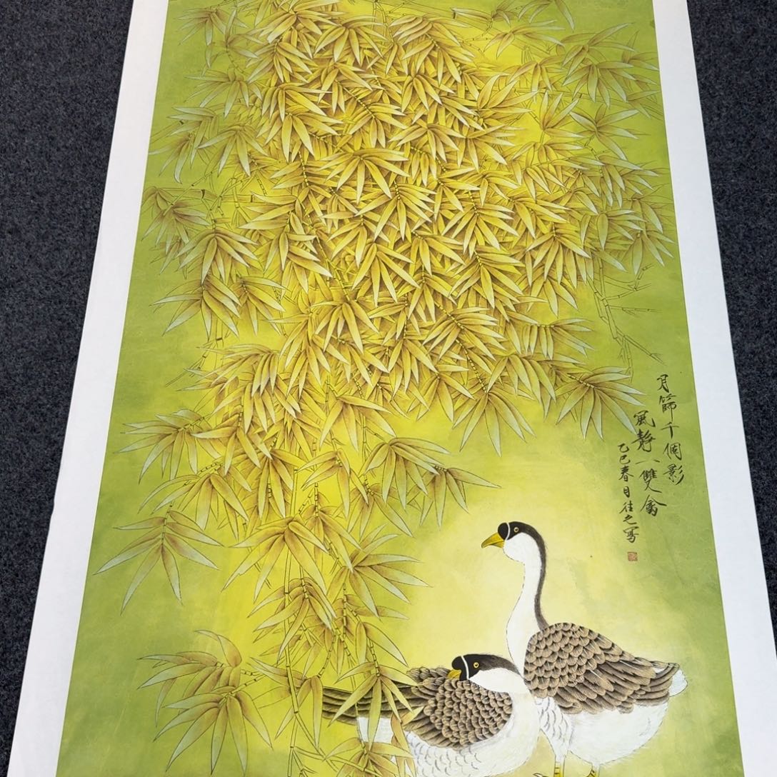 国画纯手绘山水花鸟作品