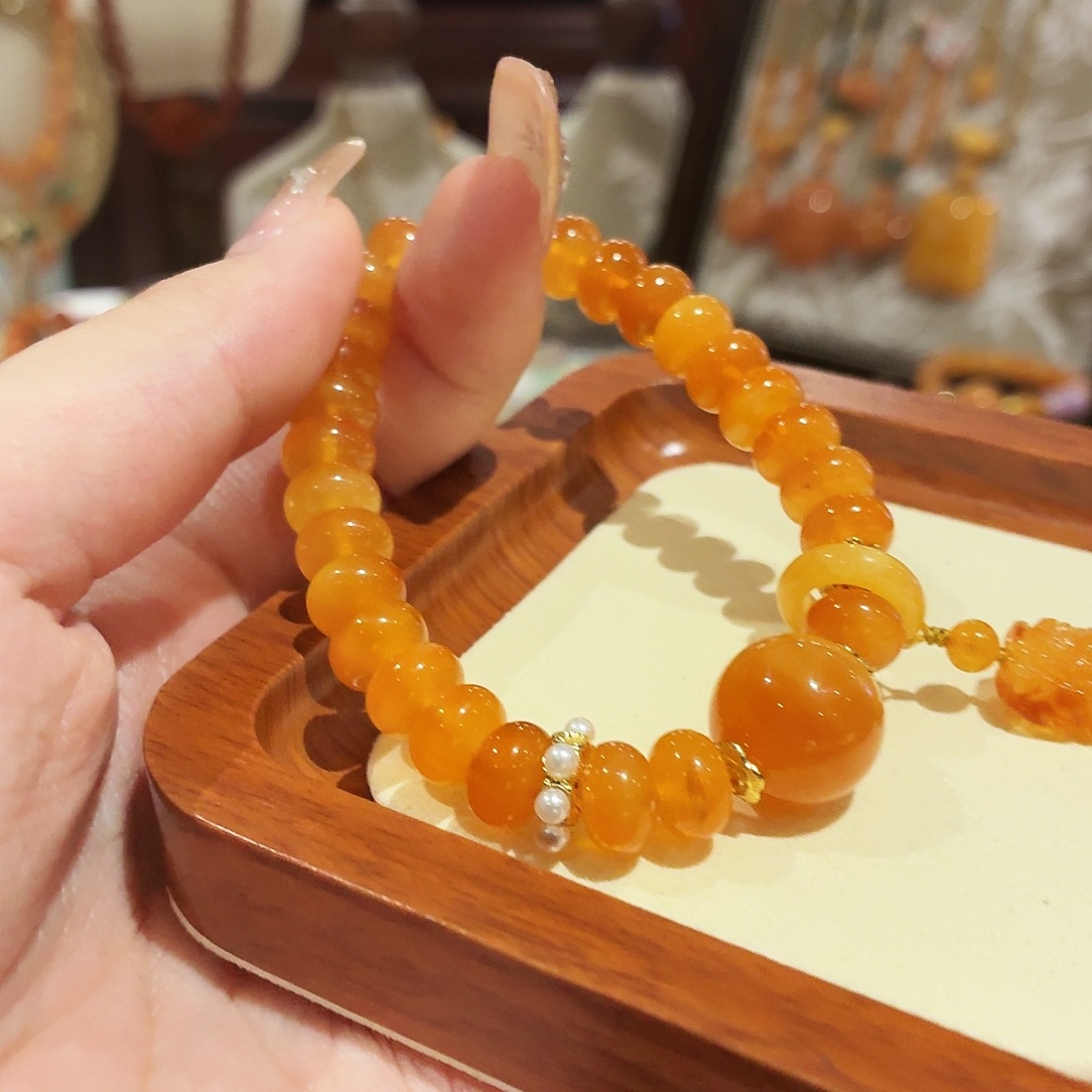 蜜蜡未镶嵌手链手串