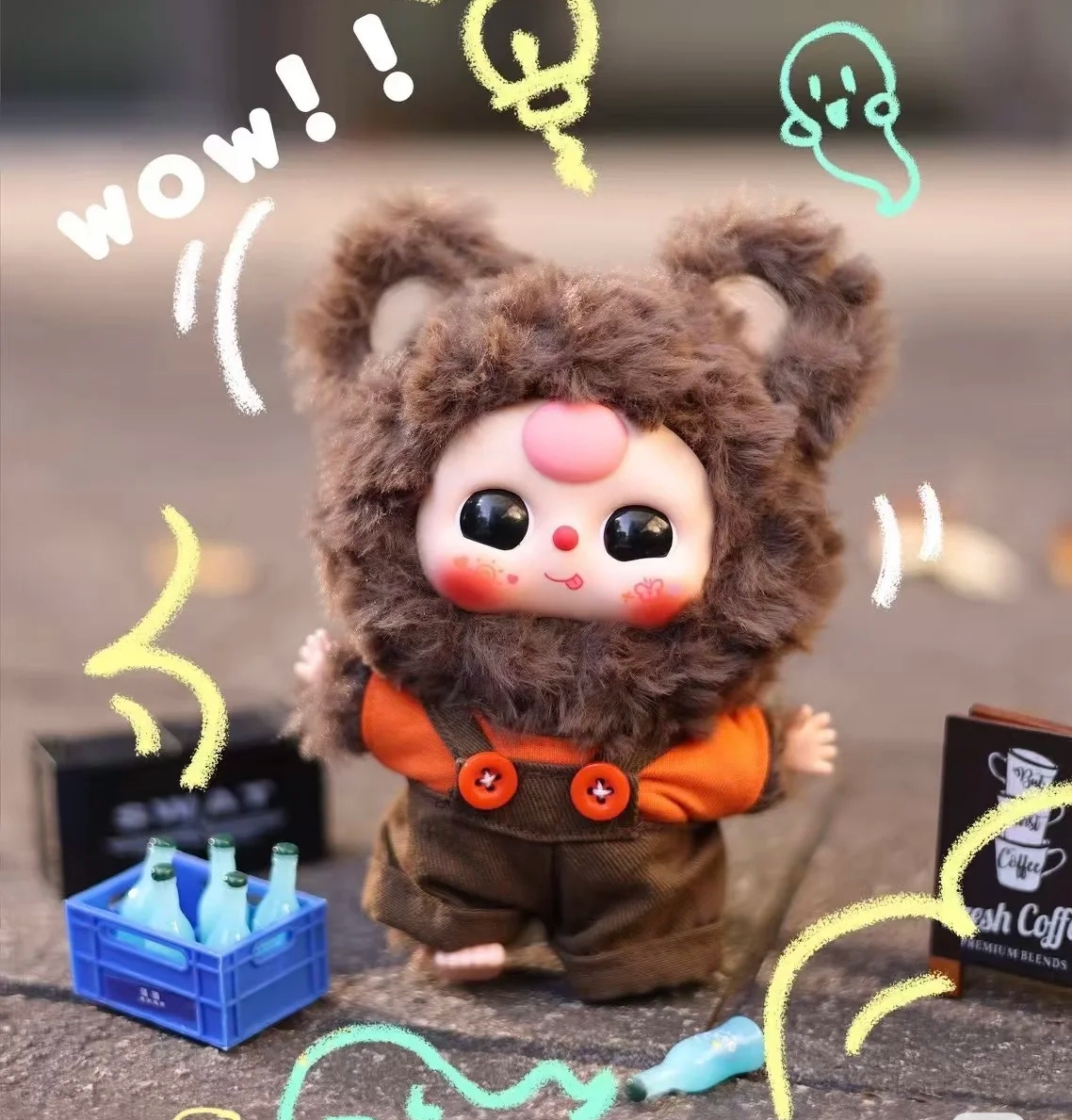 【正版中场福福】娃三岁小可爱系列盲盒手办新链接