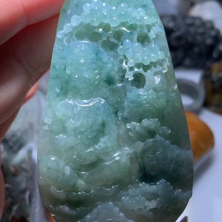 翡翠未镶嵌颈饰保真天然A货翡翠