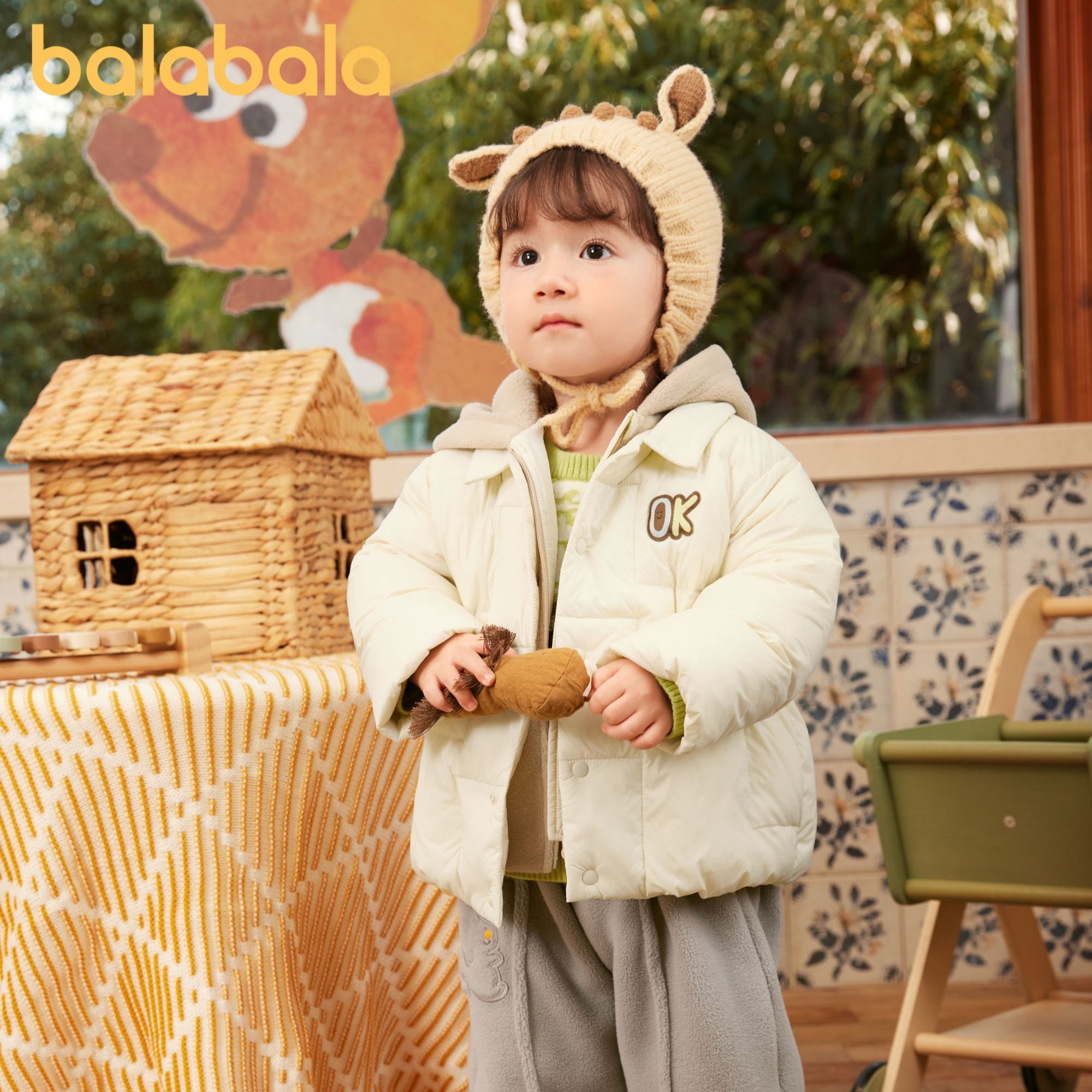 巴拉巴拉宝宝羽绒服男女童婴儿轻薄秋冬童装外套洋气加厚小童冬季