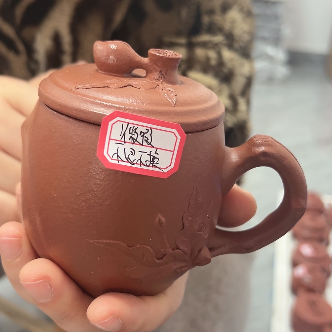 紫砂茶壶黄龙山原矿红降坡225