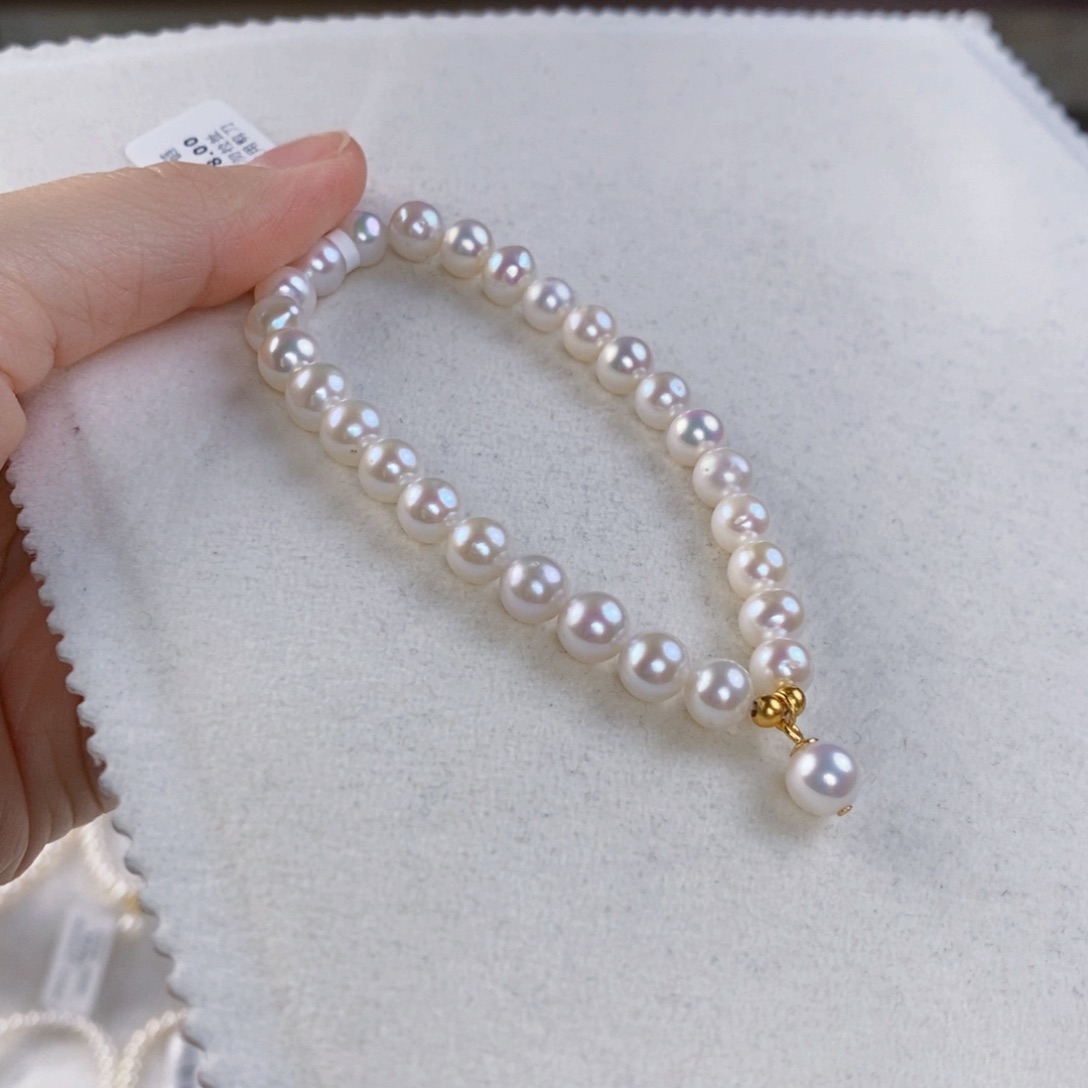 淡水珍珠手绳银S925镶嵌