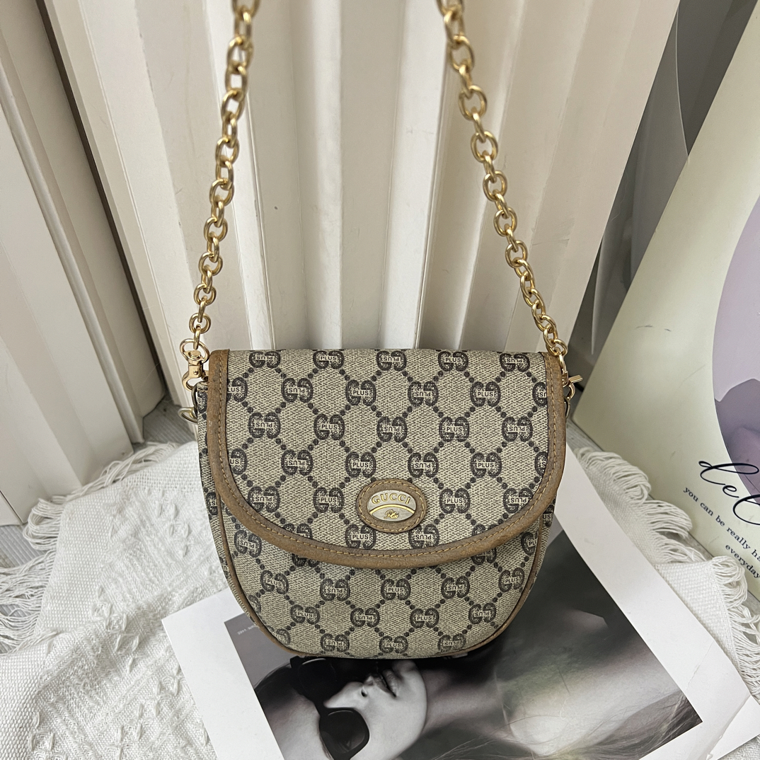 95新 GUCCI/古驰 经典老花斜挎包（原肩带缺失）