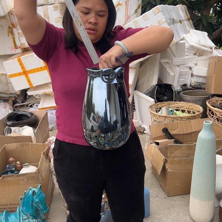 摆件高度30厘米口径13厘米微瑕捡漏划痕针眼