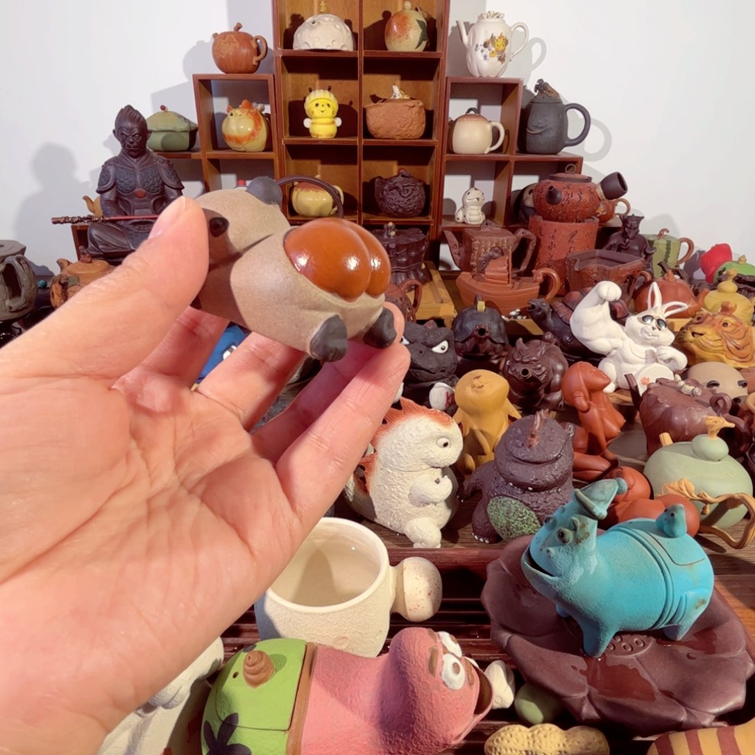 紫砂茶壶荷*纯手工制作过程非常