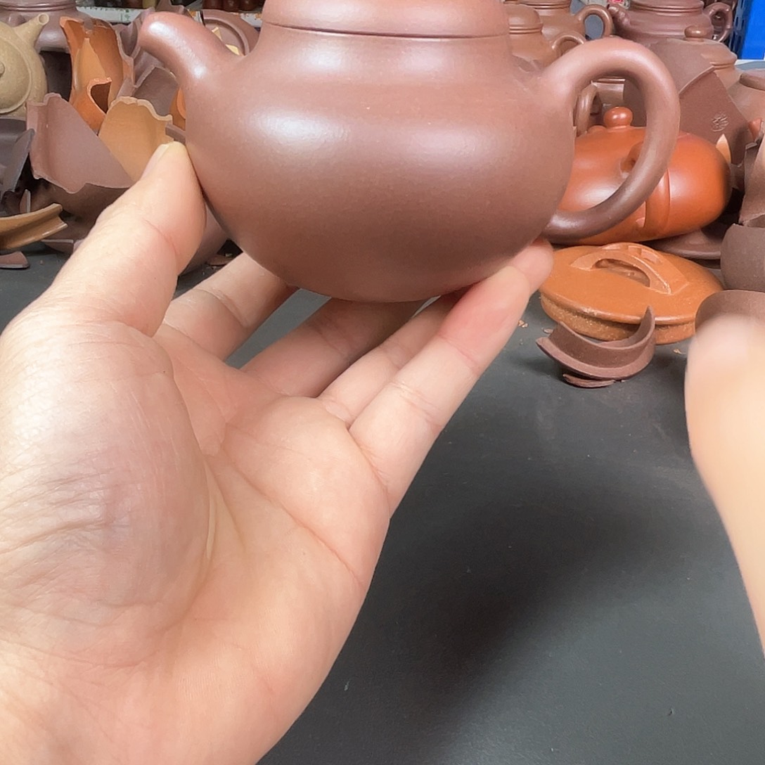 茶壶紫砂孟德伟底槽清全手柿圆200
