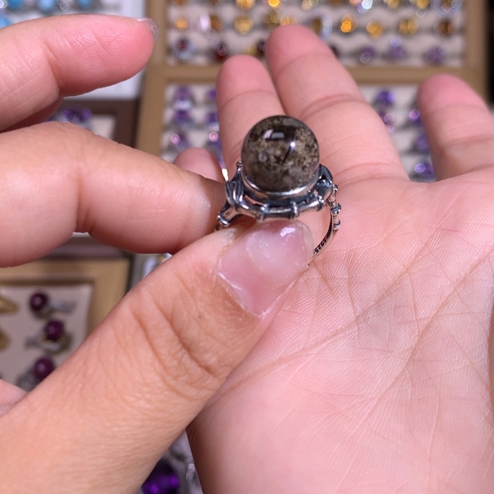 【闪购商品】水晶戒指银S925镶嵌戒指