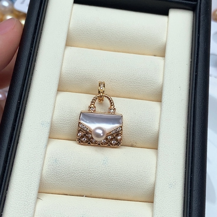 淡水珍珠银S925镶嵌颈饰