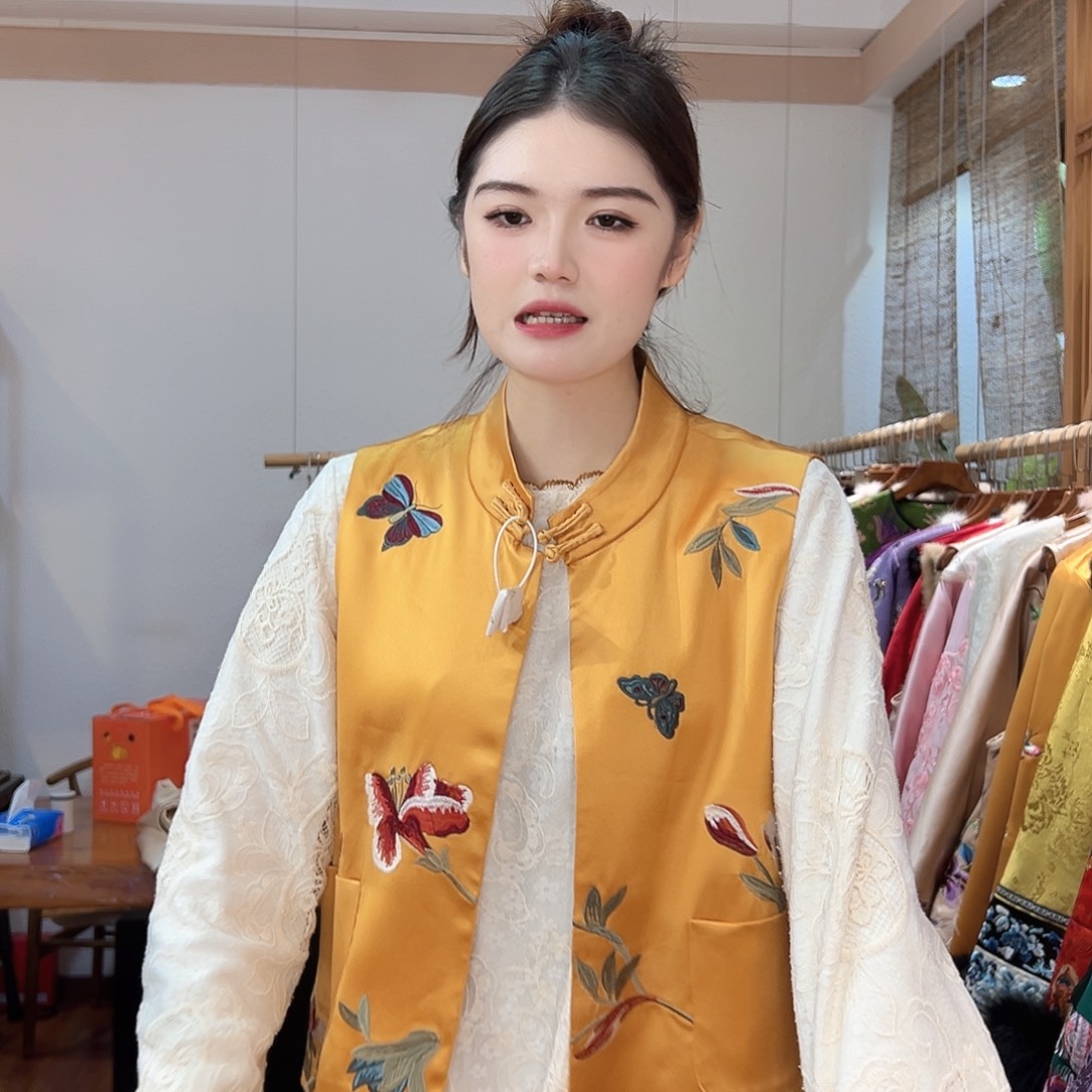 新中式女装马甲满袖412