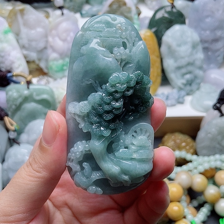 翡翠未镶嵌吊坠(不含链)1