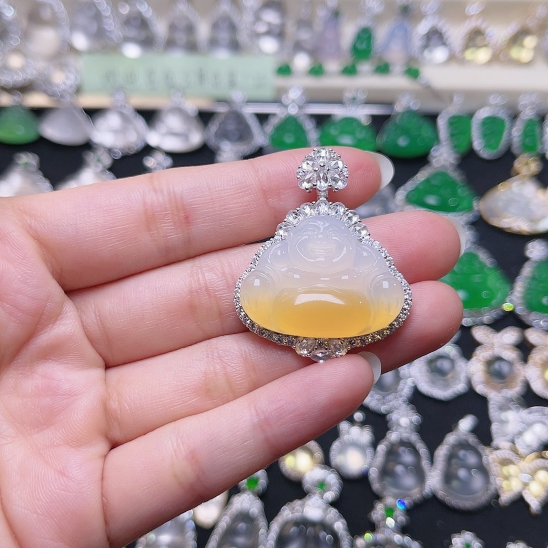玛瑙/玉髓颈饰银S925镶嵌
