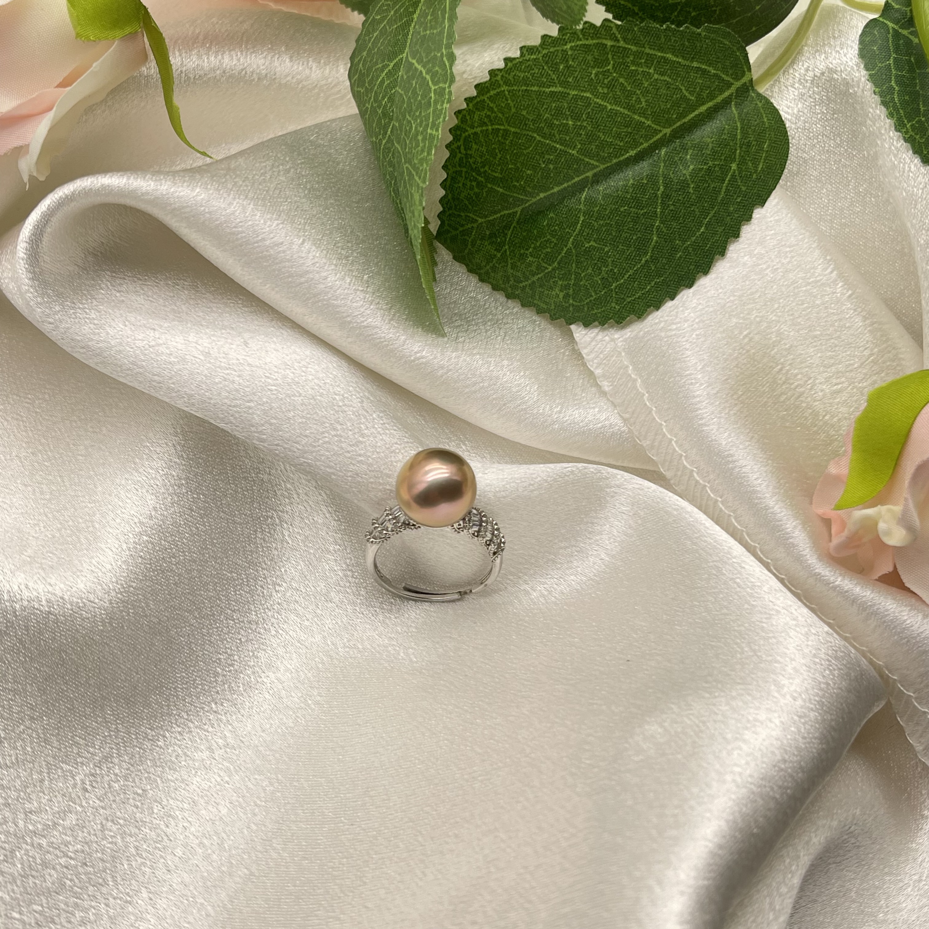 690【潇潇甄选】S925银 淡水紫珠戒指 11-12mm