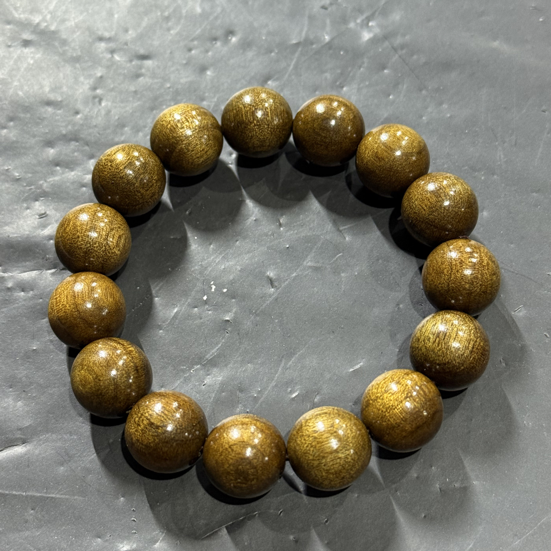 H87 绿乌金金丝楠1.5cm 单圈手串