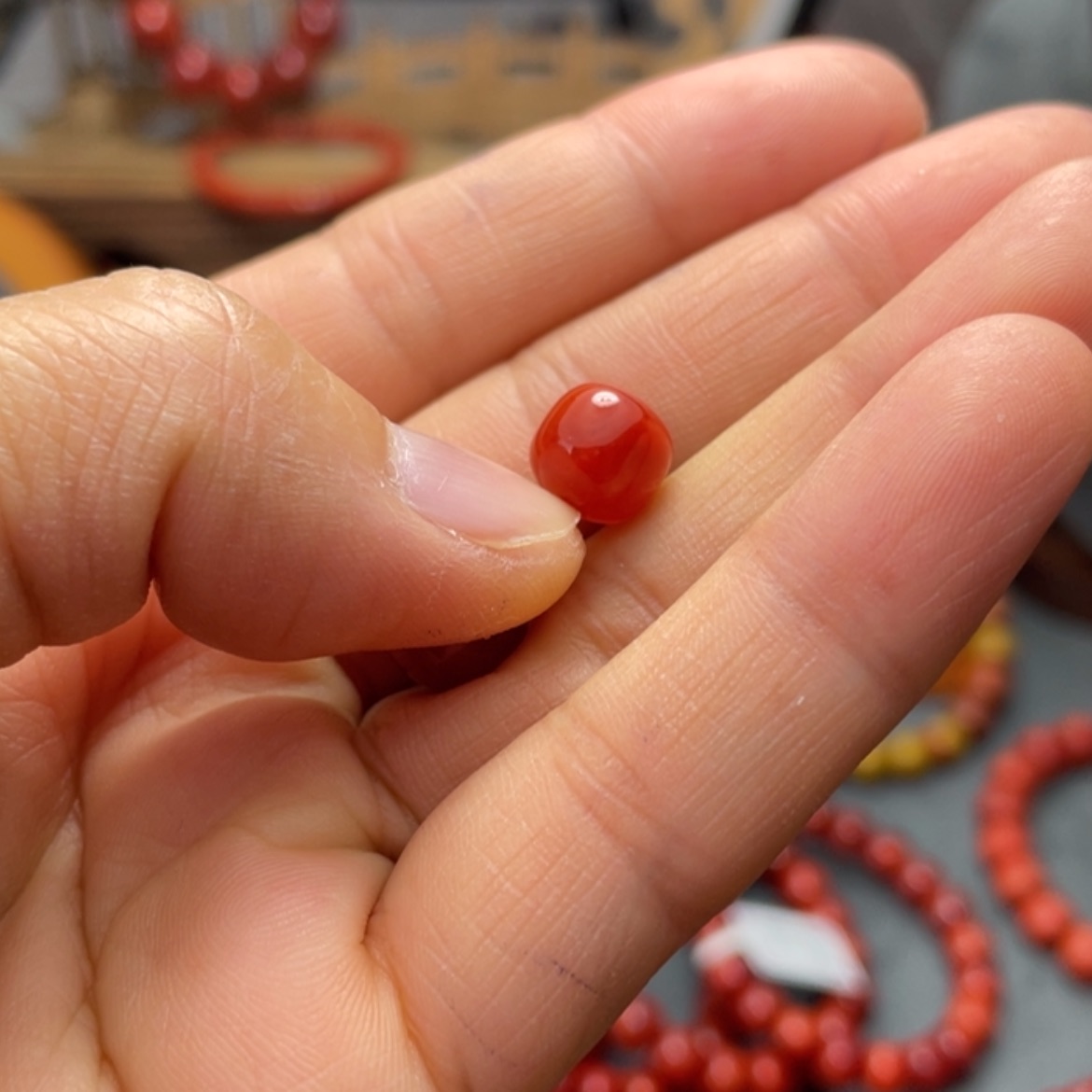 【闪购商品】南红玛瑙单珠9多样性发1未镶嵌