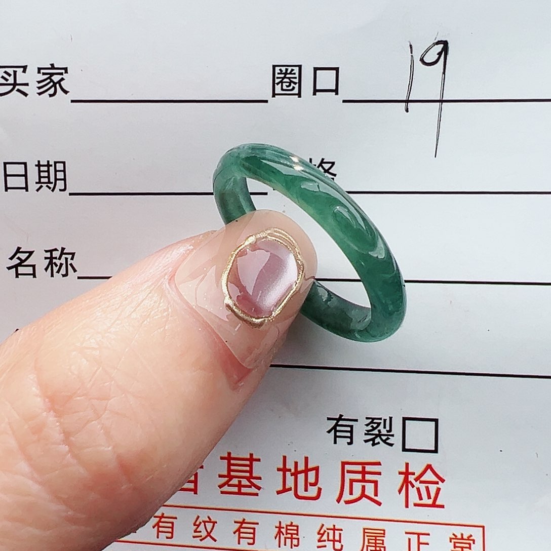 翡翠戒指未镶嵌缅甸天然f翡翠